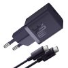 116595 baseus wall charger sietova nabijacka usb c kabel v baleni 1 m gan technologia usb c rychlonabijanie 30w fialova midnight purple