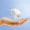 116739 3 blueo wall charger dual port sietova nabijacka 1 usb 1 usb c gan technologia rychlonabijanie elegantny povrch pd3 0 35w biela