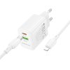 116886 3 borofone wall charger fuente bn27 sietova nabijacka usb c lightning kabel v baleni usb usb c pd20w qc3 0 gan technologia biela