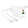 116889 1 borofone wall charger fuente bn27 sietova nabijacka usb c kabel v baleni usb usb c pd20w qc3 0 gan technologia biela