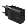 116910 fixed wall charger sietova nabijacka 2 usb smart rapid charge 17w cierna