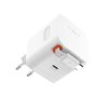 116952 fixed wall charger sietova nabijacka gan technologia 2 usb c 65w pd3 0 vysuvny kabel cierna