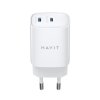 116670 3 havit wall charger uc45w eu sietova nabijacka gan technologia 2 usb c pd45w abs pc material biela