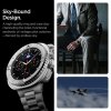 117489 13 spigen bezel tune pro pilot luneta otocny ramcek nerezova ocel pre samsung galaxy watch8 classic strieborna