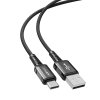 118383 1 acefast data cable datovy a nabijaci kabel usb na usb c fast charge 3 a nylonove opletenie 1 2 m cierny