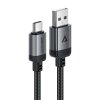 118395 1 acefast data cable datovy a nabijaci kabel usb na usb c fast charge 3 a nylonove opletenie 1 2 m cierny