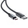118401 1 acefast data cable datovy a nabijaci kabel usb na usb c fast charge 3 a nylonove opletenie 1 2 m cierny