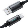 118401 2 acefast data cable datovy a nabijaci kabel usb na usb c fast charge 3 a nylonove opletenie 1 2 m cierny