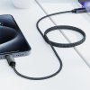 118401 3 acefast data cable datovy a nabijaci kabel usb na usb c fast charge 3 a nylonove opletenie 1 2 m cierny