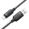 118419 1 acefast data cable datovy a nabijaci kabel usb na usb c fast charge 3 a odolny proti ohybu 1 2 m cierny