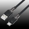 118371 3 acefast data cable datovy a nabijaci kabel usb na usb c fast charge 3 a odolny silikon 25 000 ohybov 1 2 m cierny