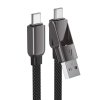 118431 1 acefast data cable datovy a nabijaci kabel usb c na usb usb c fast charge 60 w 3 a odolny proti ohybu zliatina zinku 1 2 m cierny