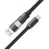 118431 5 acefast data cable datovy a nabijaci kabel usb c na usb usb c fast charge 60 w 3 a odolny proti ohybu zliatina zinku 1 2 m cierny