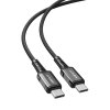 118380 1 acefast data cable datovy a nabijaci kabel usb c na usb c fast charge 60 w 20 v 3 a nylonove opletenie 1 2 m cierny