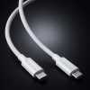 118410 3 acefast data cable datovy a nabijaci kabel usb c na usb c fast charge 60 w 3 a nylonove opletenie 1 2 m biely