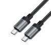 118398 3 acefast data cable datovy a nabijaci kabel usb c na usb c fast charge 60 w 3 a nylonove opletenie 1 2 m cierny