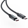 118404 1 acefast data cable datovy a nabijaci kabel usb c na usb c fast charge 60 w 3 a nylonove opletenie 1 2 m cierny