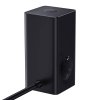 118326 4 baseus charging station nabijacia stanica s 2 usb 2 usb c a zasuvkou schuko led displej fast charge 100 w 1 5 m cierna