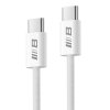 118446 blueo data cable datovy a nabijaci kabel usb c na usb c fast charge opleteny 2 m biely