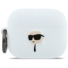 118811 karl lagerfeld silicone karl head 3d silikonove puzdro pre apple airpods pro 3 biele