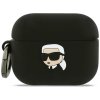 118808 karl lagerfeld silicone karl head 3d silikonove puzdro pre apple airpods pro 3 cierne