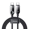 118551 mcdodo data cable datovy a nabijaci kabel usb c na usb c pd 60 w so vstavanym led displejom abs nylon 1 2 m cierny