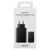 118317 7 samsung sietova nabijacka 2 usb c usb pps pd 65 w qc 3 0 afc fcp cierna