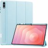 117894 techsuit flex trifold knizkove puzdro s drziakom na stylus pre samsung galaxy tab s11 ultra svetlomodre
