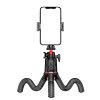 119446 1 techsuit selfie stick c03 selfie tyc so stativom flexibilna teleskopicka tyc bluetooth dialkove ovladanie 360 gulova hlava 64 cm cierna