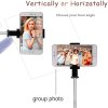 119401 3 techsuit selfie stick k07 selfie tyc s kompaktnym stativom bluetooth dialkove ovladanie skladacia 70 cm cierna