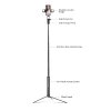 119389 1 techsuit selfie stick k30s selfie tyc s kompaktnym stativom bluetooth dialkove ovladanie dvojite led svetlo skladacia 167 cm cierna