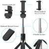 119422 3 techsuit selfie stick l01 selfie tyc so stabilnym stativom a vysuvnym ramenom bluetooth dialkove ovladanie 70 cm cierna