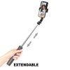 119374 1 techsuit selfie stick l13 selfie tyc so stabilnym vysuvnym stativom bluetooth dialkove ovladanie 113 cm cierna