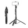 119377 2 techsuit selfie stick l16 selfie tyc so stabilnym stativom 1 4 zavit bezdrotove dialkove ovladanie stabilizovany zaber 157 cm cierna