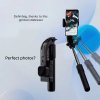 119386 4 techsuit selfie stick gimbal c06 selfie tyc s gimbalom a kompaktnym stativom bluetooth dialkove ovladanie led svetlo 360 76 cm cierna