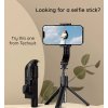 119386 5 techsuit selfie stick gimbal c06 selfie tyc s gimbalom a kompaktnym stativom bluetooth dialkove ovladanie led svetlo 360 76 cm cierna