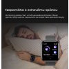 Smart hodinky s kovovým + silikonovým remienkom v balenie T80S (Barva Růžová)