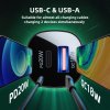 119806 4 acefast car charger b1 autonabijacka usb usb c dual port 38w pd rychle nabijanie s led osvetlenim cierna