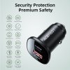 119806 5 acefast car charger b1 autonabijacka usb usb c dual port 38w pd rychle nabijanie s led osvetlenim cierna