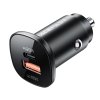 119806 acefast car charger b1 autonabijacka usb usb c dual port 38w pd rychle nabijanie s led osvetlenim cierna