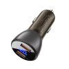119800 1 acefast car charger b7 autonabijacka 2 usb 45w dual rychle nabijanie s led digitalnym displejom transparentna cierna