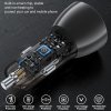 119800 5 acefast car charger b7 autonabijacka 2 usb 45w dual rychle nabijanie s led digitalnym displejom transparentna cierna