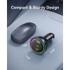 119818 5 baseus car charger autonabijacka 2 usb c usb 152 5w rychle nabijanie rgb ambientne podsvietenie s usb c kablom cierna