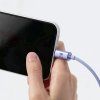 120664 3 baseus data cable crystal shine datovy kabel usb lightning 2 4a 2 m nylonovy oplet fialovy