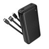 119743 borofone power bank powerbanka s integrovanymi usb c usb a lightning kablami 20000 mah s led indikatorom cierna