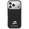 122926 2 karl lagerfeld hardcase leather k c head pin magsafe kozene pevne puzdro pre iphone 17 pro max cierne
