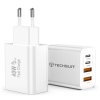 120145 techsuit premium wall charger powerxquad sietova nabijacka 2 usb c pd 20w 2 usb 3 1a 40w biela