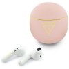 148699 guess wireless earbuds script print bezdrotove tws in ear sluchadla bluetooth ruzove