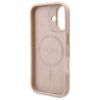 148936 5 guess hardcase 4g logo plate magsafe kryt pre iphone 16 plus ruzovy