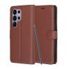150385 4 techsuit leather folio puzdro pre samsung galaxy s26 ultra hnede